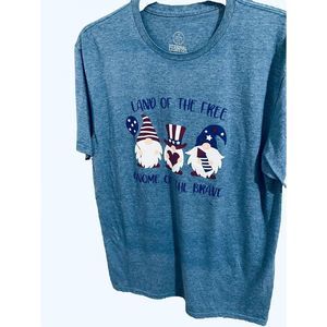 Eternal Light Company Gnome T Shirt Land of The Free Gnome of The Brave …